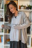 Ellis Oversized Rugby Knit Grey Marl /23=